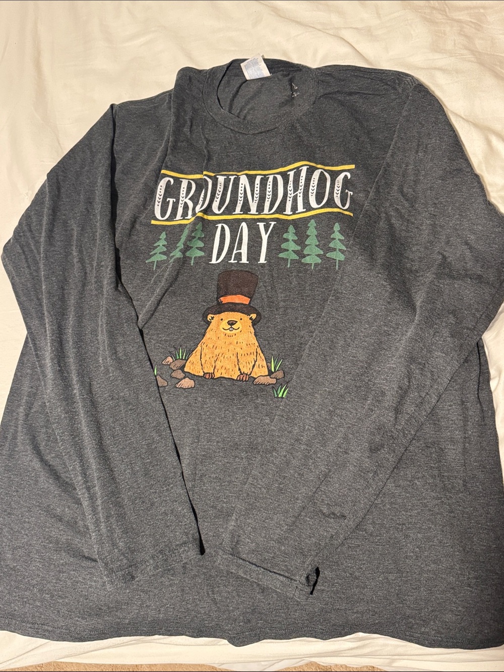 Groundhog Day Long-Sleeve Shirt - Dark Gray